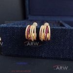 AAA APM Monaco Jewelry Replica - Yellow Gold Diamond 5 Circles Earrings